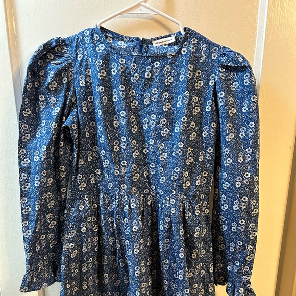 Batsheva X Laura Ashley Blue Floral Mini Dress Size 2 - Picture 3 of 7